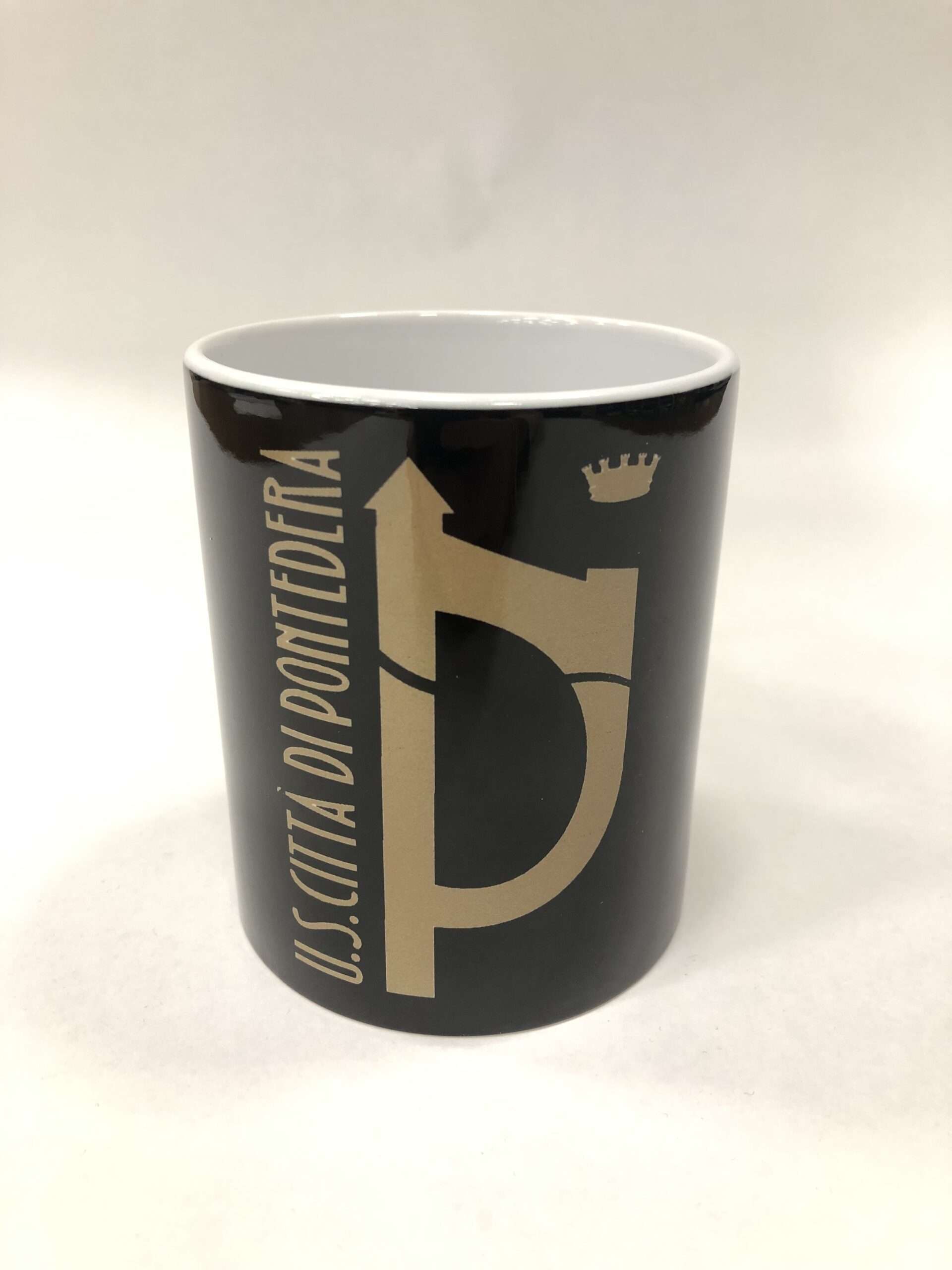 TAZZA CERAMICA NERA US CITTA' DI PONTEDERA