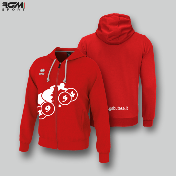 Felpa Errea WIRE rossa personalizzata - G.S. Butese