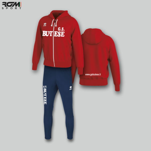 Errea Giubbino JACOB rosso + Pantalone KEY blu - G.S. Butese