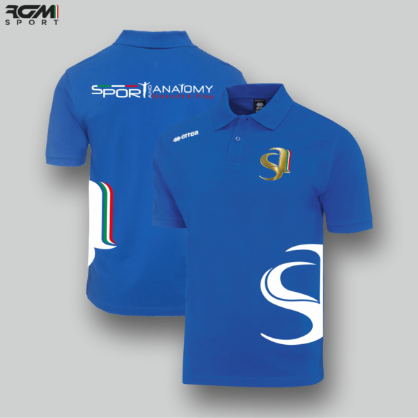 Polo Errea TEAM COLOUR royal personalizzata - Sport and Anatomy