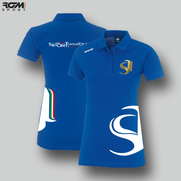 Polo Femminile Errea TEAM LADIES royal personalizzata - Sport and Anatomy