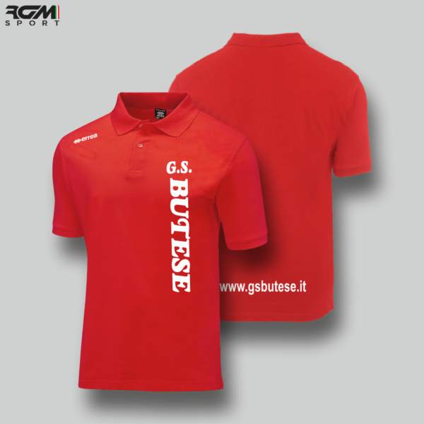 Polo Erreà TEAM COLOUR rossa personalizzata - G.S. Butese