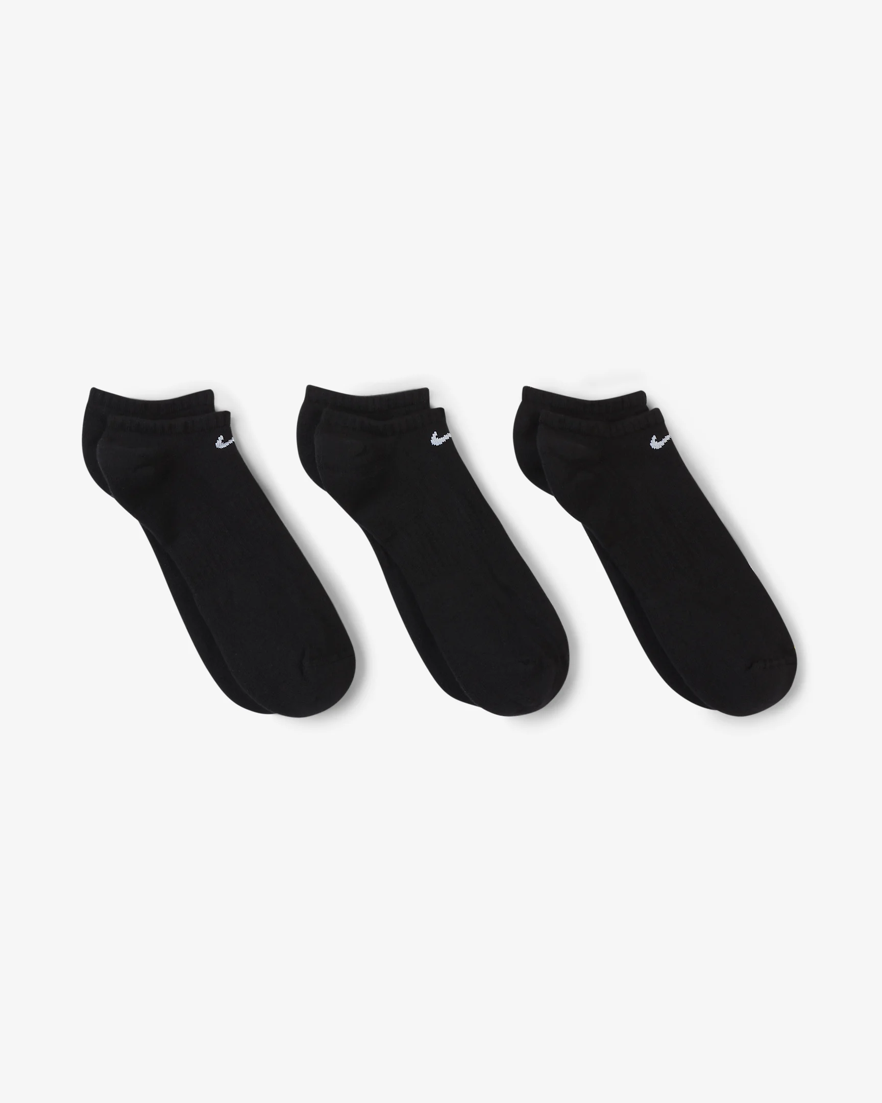 NIKE EVERYDAY COTTON CUSHIONED NO SHOW 3X NERO - immagine 3
