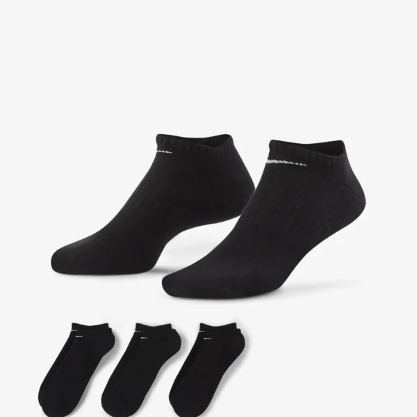 NIKE EVERYDAY COTTON CUSHIONED NO SHOW 3X NERO