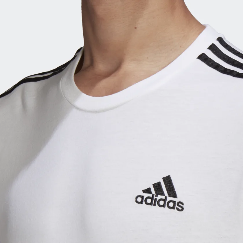 ADIDAS SPORTSWEAR T-SHIRT ESSENTIALS 3-STRIPES BIANCA - immagine 5