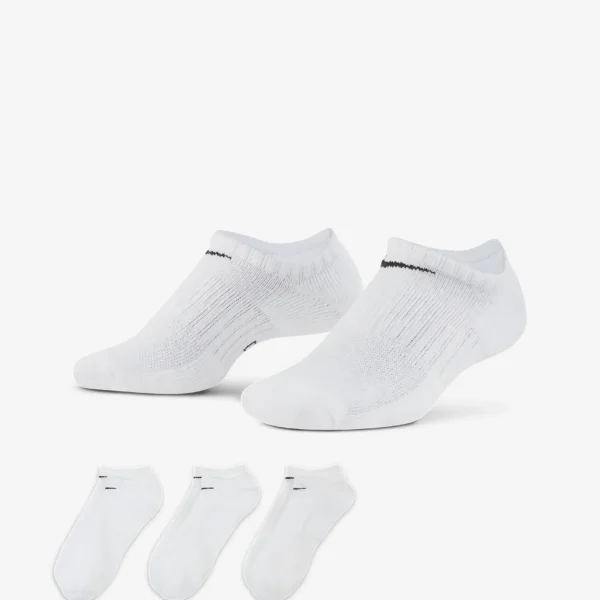 NIKE EVERYDAY COTTON CUSHIONED NO SHOW 3X BIANCO