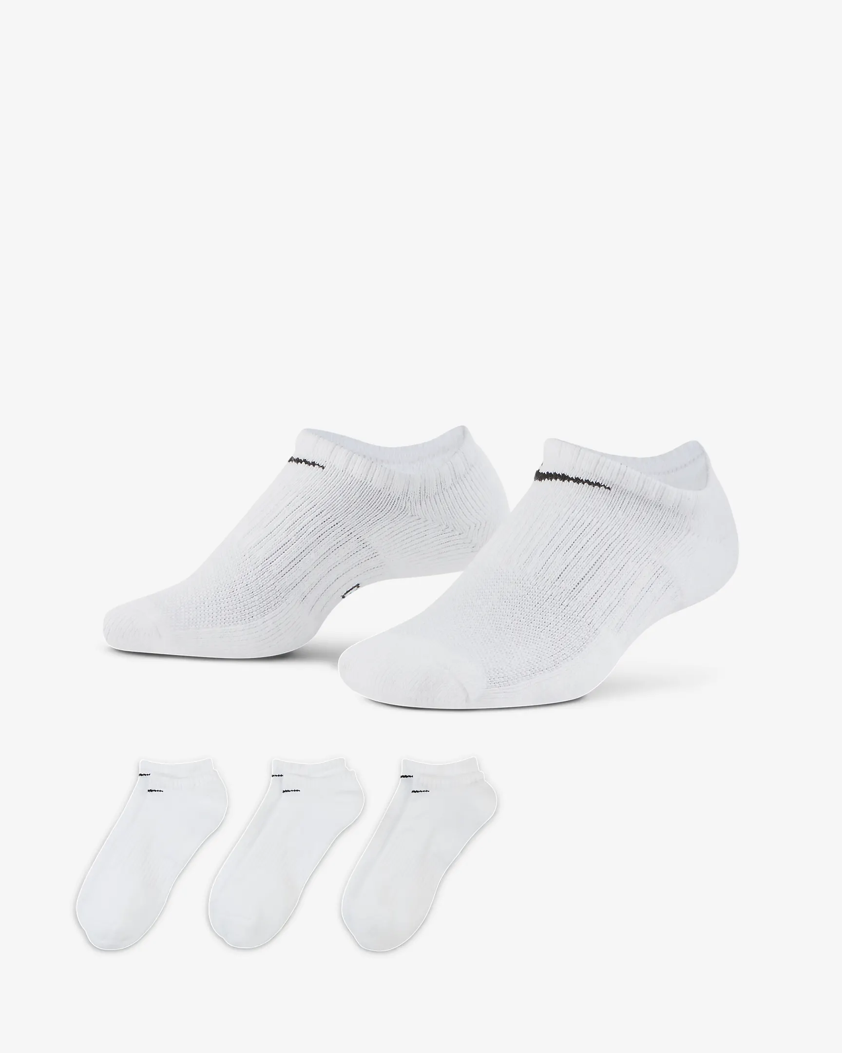 NIKE EVERYDAY COTTON CUSHIONED NO SHOW 3X BIANCO