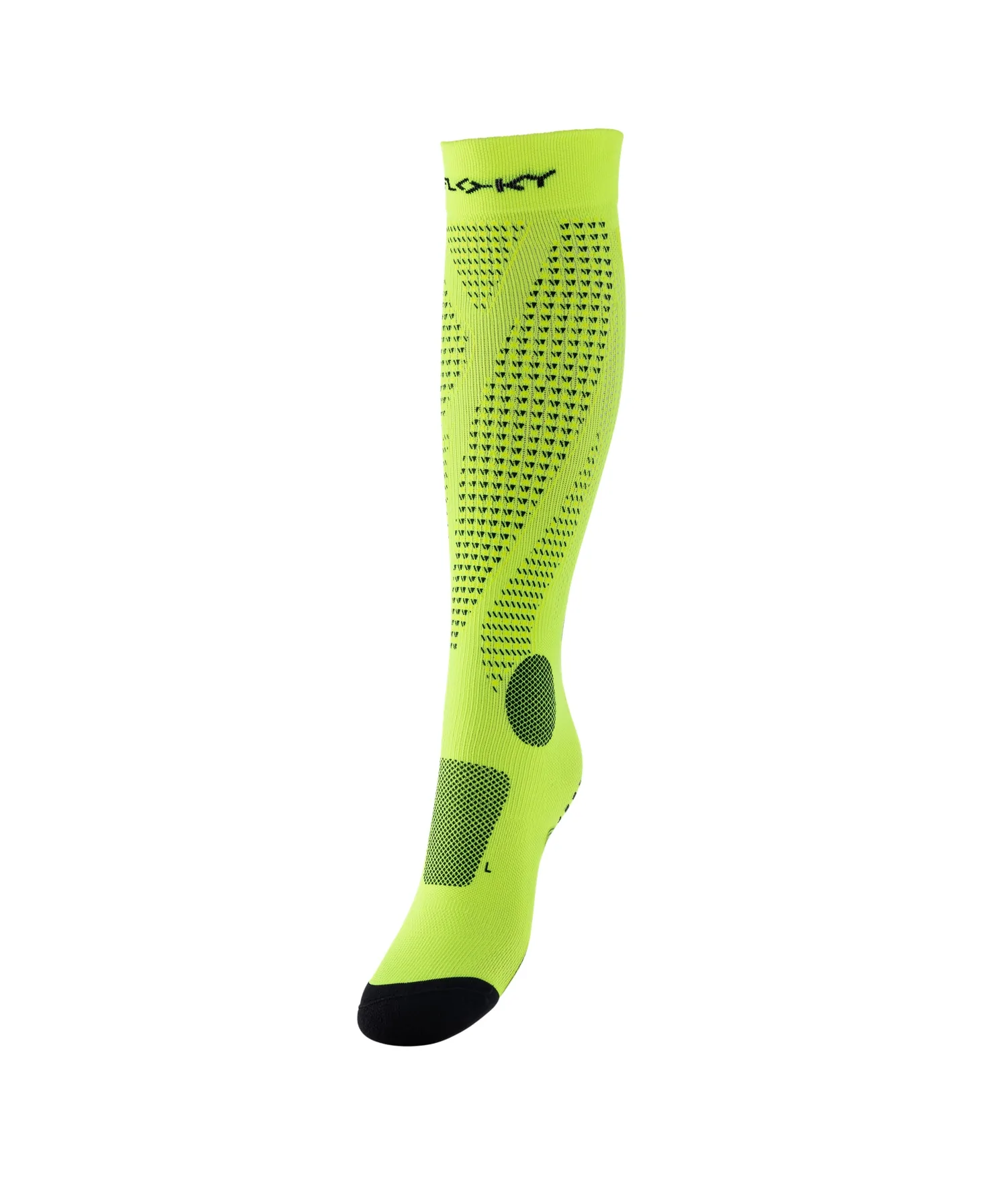 FLOKY CALZE RUN UP LONG PER RUNNING GIALLO FLUO
