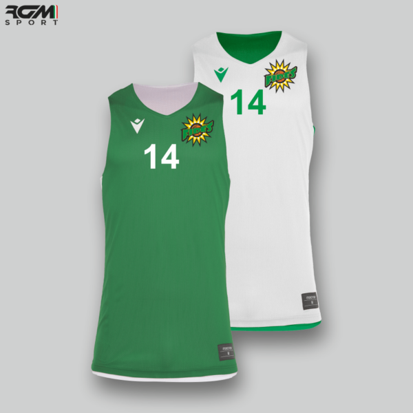 Canotta Macron Double PROPANE Reversibile Verde Bianco - Fides Montevarchi 1949