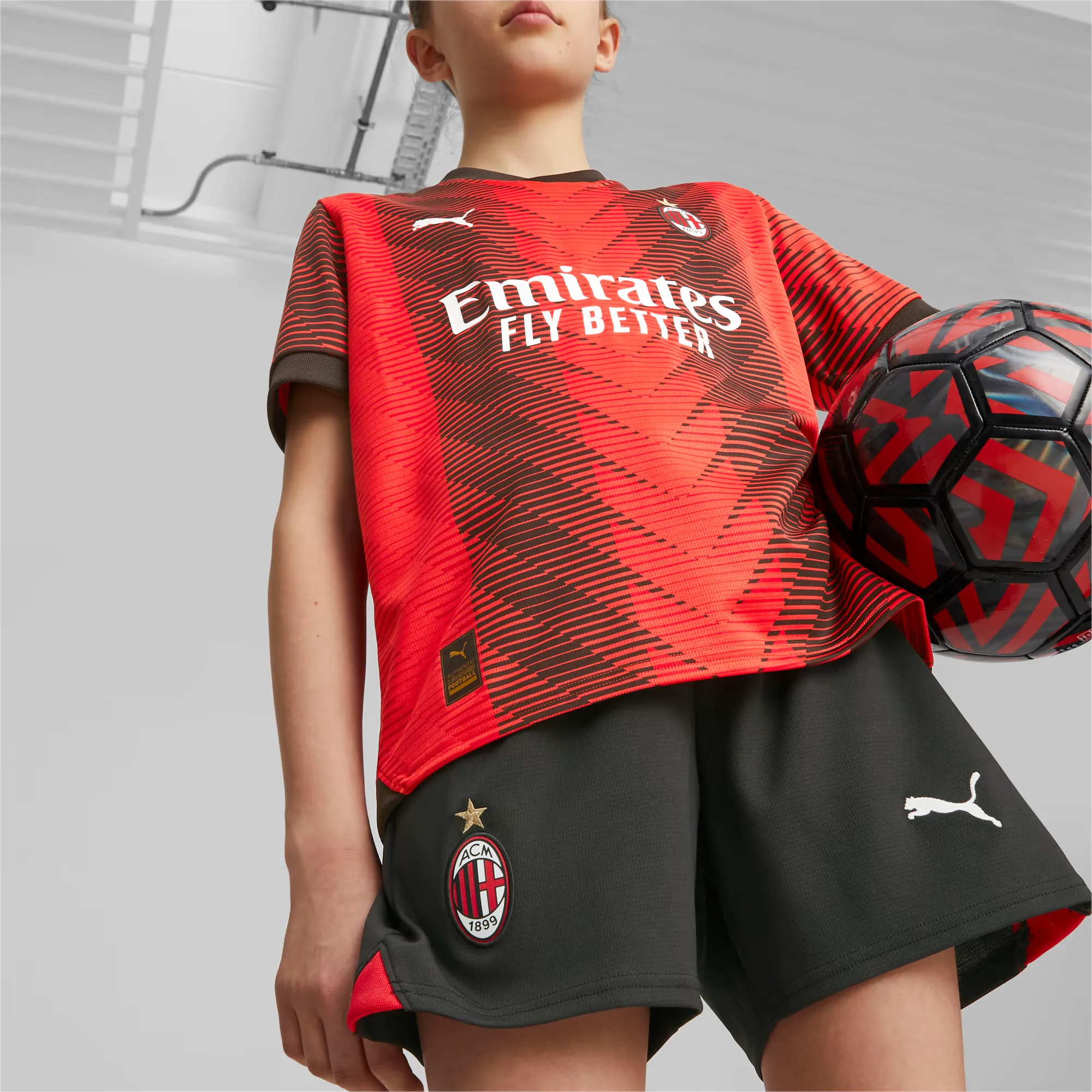 PUMA PANTALONCINO RAGAZZO MILAN ACM SHORTS REPLICA JR - PRODOTTO UFFICIALE - immagine 5