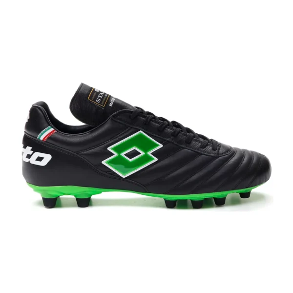 LOTTO SCARPE CALCIO STADIO OG II FG BLACK SPRING GREEN