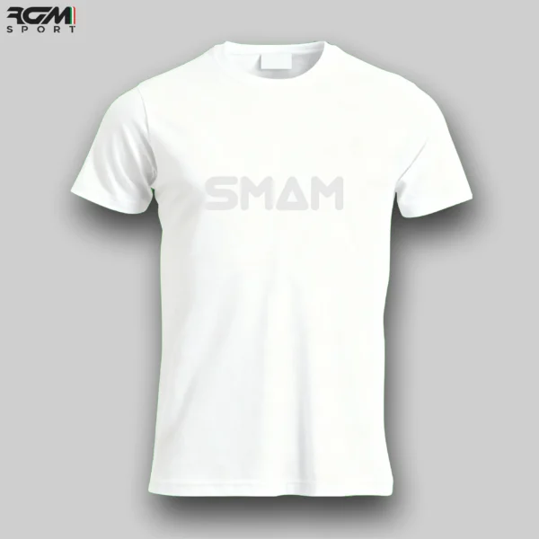 T-shirt Cotone Bianca/Stampa Bianca - SMAM