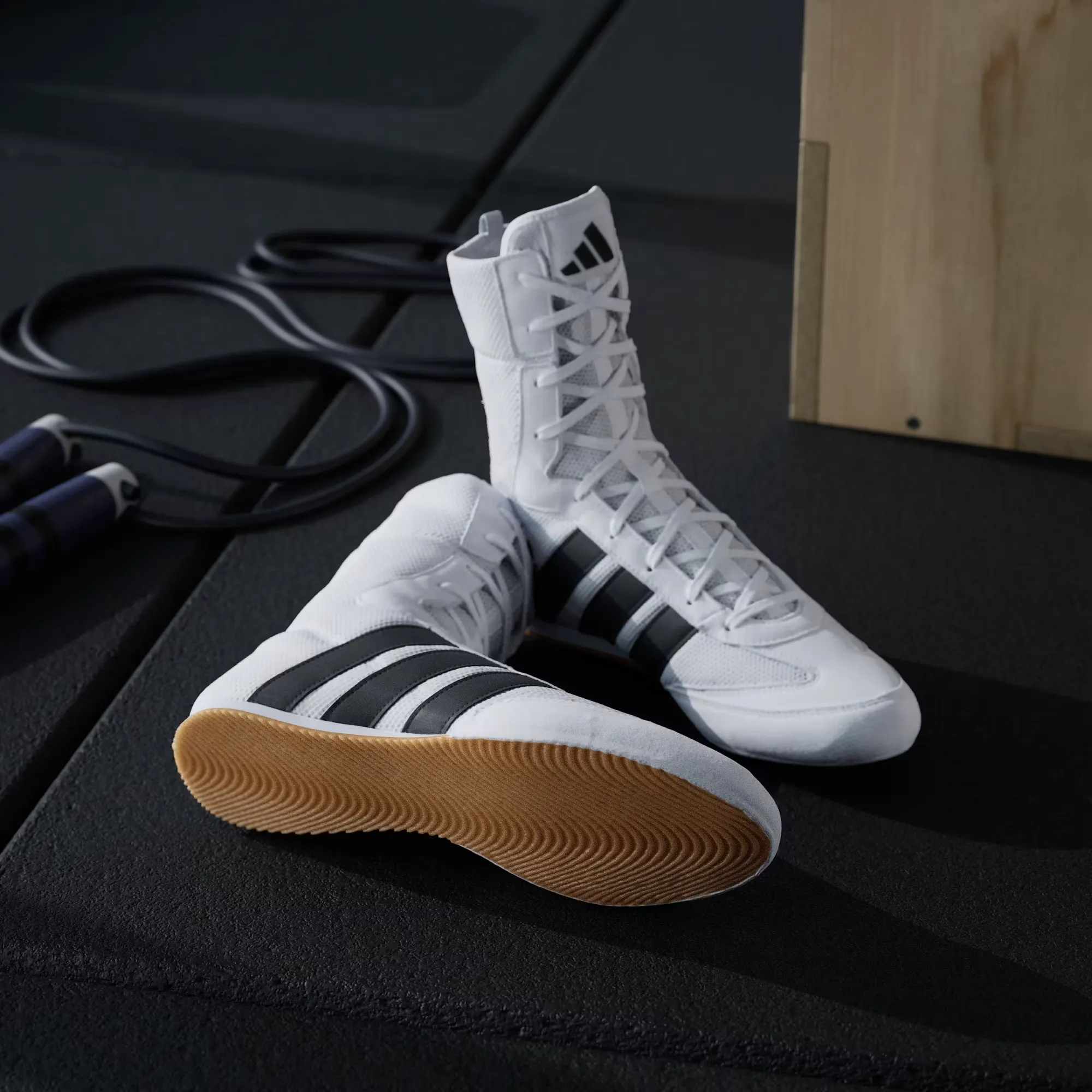 ADIDAS SCARPE BOXE HOG CLASSIC WHITE - immagine 3