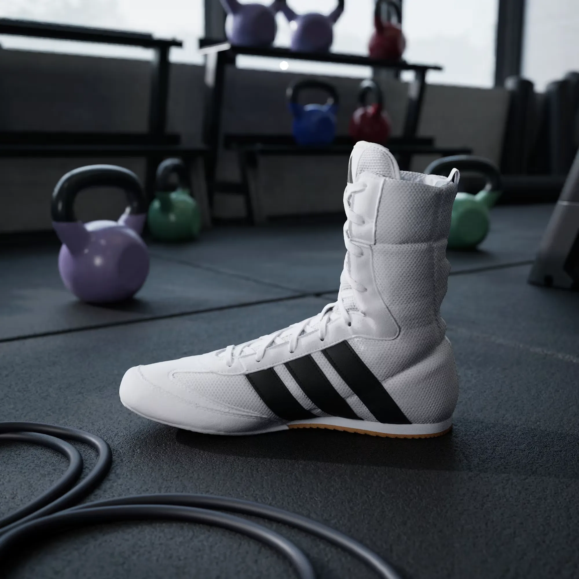 ADIDAS SCARPE BOXE HOG CLASSIC WHITE - immagine 6