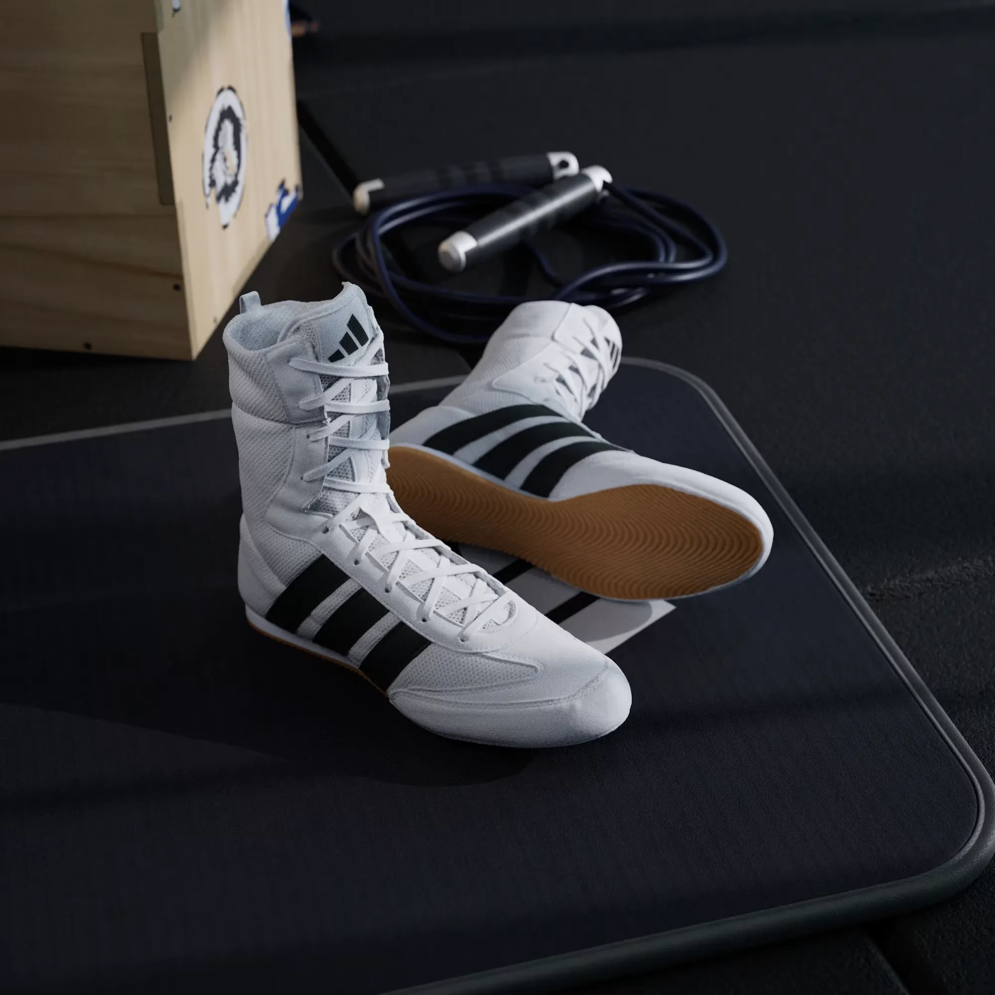 ADIDAS SCARPE BOXE HOG CLASSIC WHITE - immagine 7